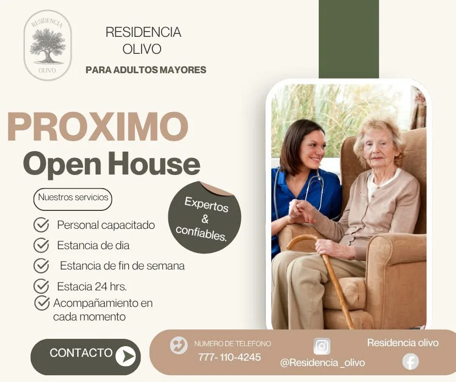 Servicios y contacto de Residencia Olivo